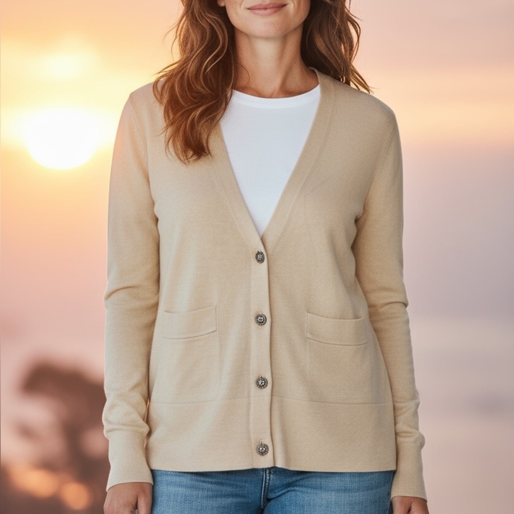 J. Crew Women's Tan Cardigan Sweater